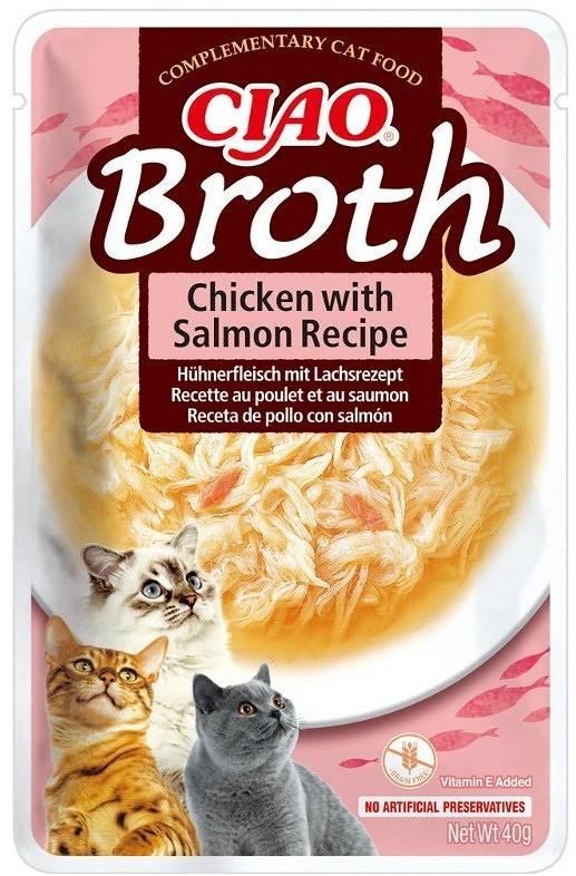 Kattegodbid INABA Ciao Broth kylling & laks - 40 g billede