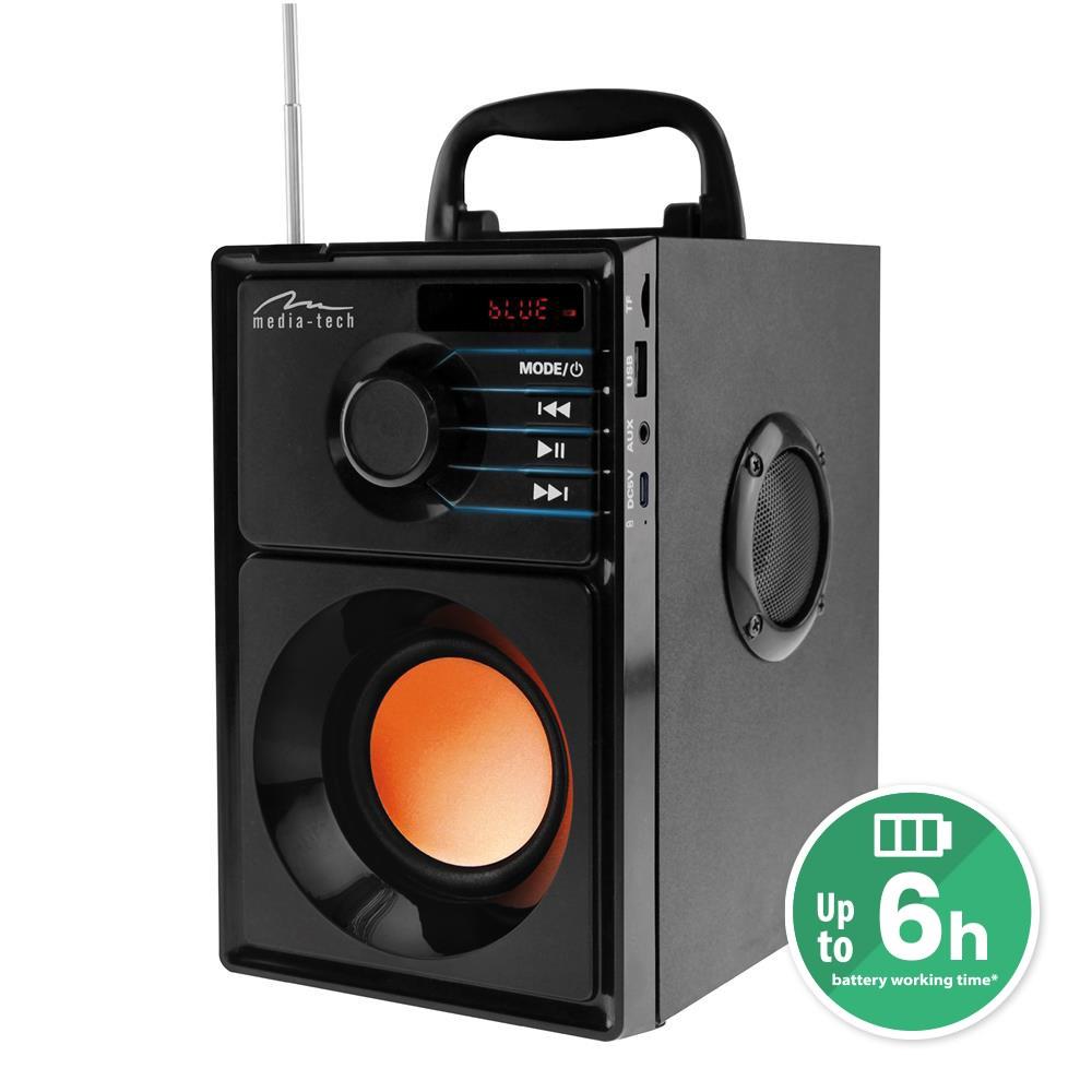 Bluetooth højtaler Media‑Tech Boombox BT, 15 W, bærbar, sort billede