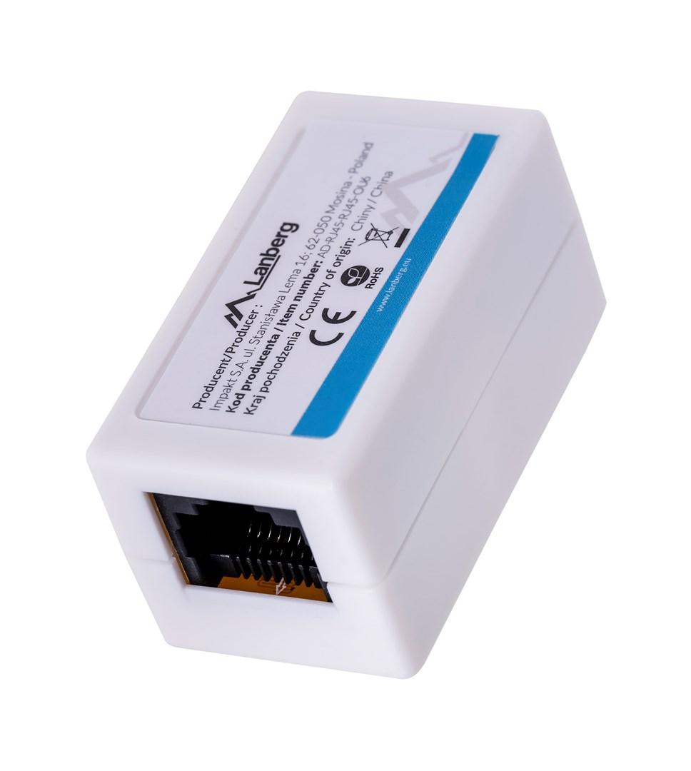 Netværksadapter RJ45 til RJ45 - Lanberg - hvid billede