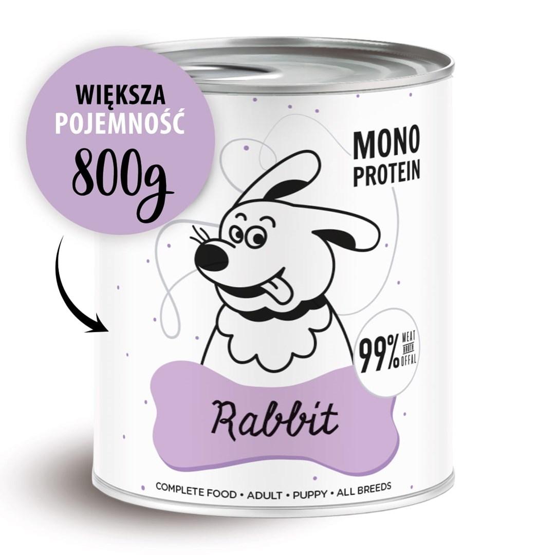 Vådfoder til hund – PAKA ZWIERZAKA Pepe Kanin, 800 g billede