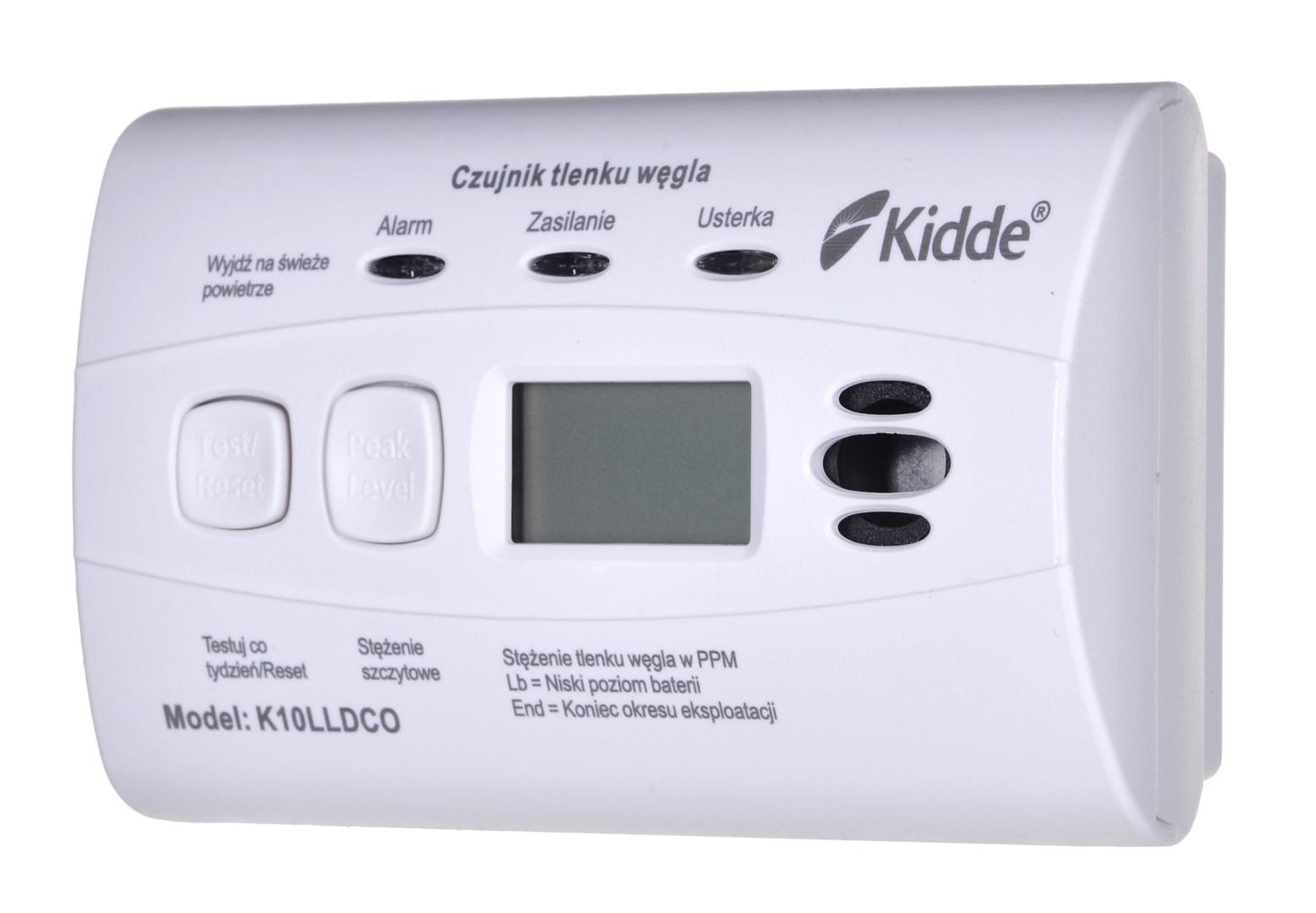 Kuliltealarm Kidde K10LLDCO - trådløs CO-detektor med display billede