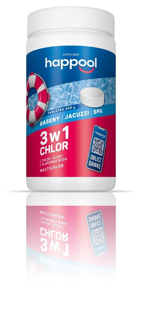 Klor tabletter langsom frigivelse 200 g - Acrylmed TRIOCHLOR, 1 kg billede