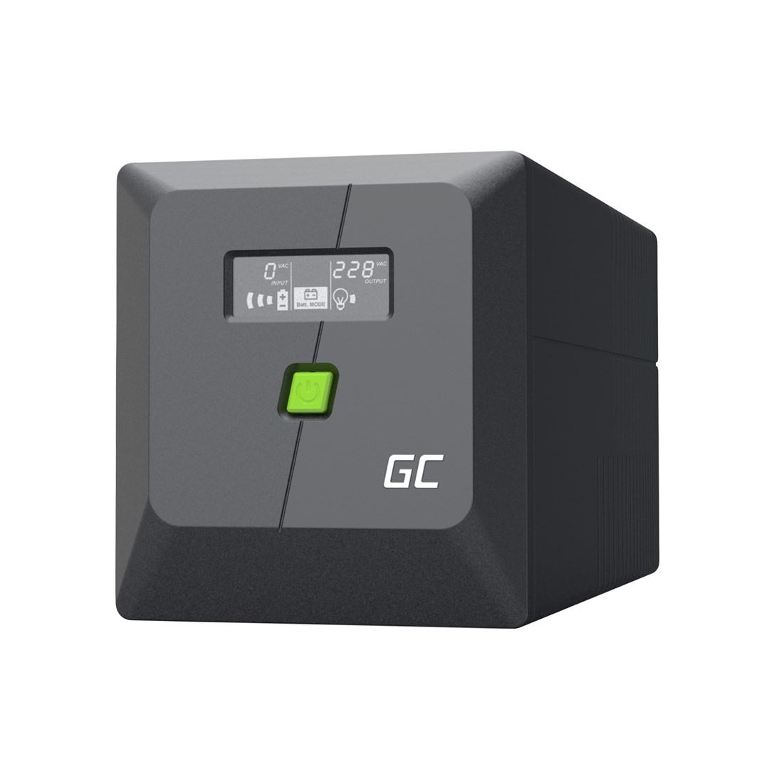 UPS nødstrømsforsyning – Green Cell Line-Interactive 1 kVA / 600 W, 4 schuko-udtag billede