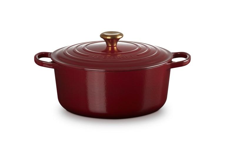 Gryde støbejern Le Creuset rund 6,7 l – rød