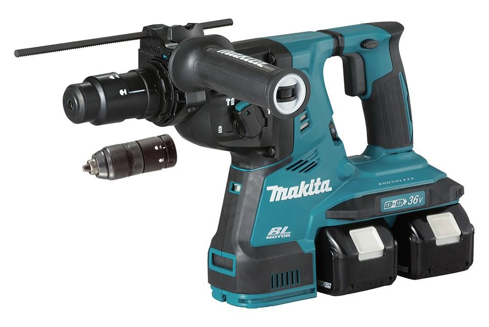 Mejselhammer Makita DHR281PT2J 36 V (2x18 V) SDS Plus - børsteløs, 4,9 kg billede