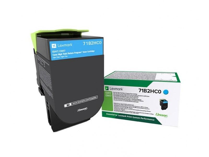 Lexmark Tonerkassette cyan 3.500 sider 71B2HC0 Modsvarer: N/A