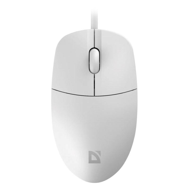 Computermus med kabel Defender Azora MB-241, hvid, 1200 dpi billede