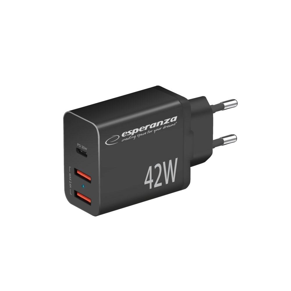 Vægoplader 42 W - Esperanza EZC106K, sort billede