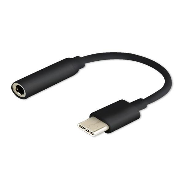 USB-C til 3,5 mm jack lydadapter - Savio - sort billede