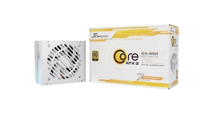 Strømforsyning ATX 850 W - Seasonic Core GX, hvid billede