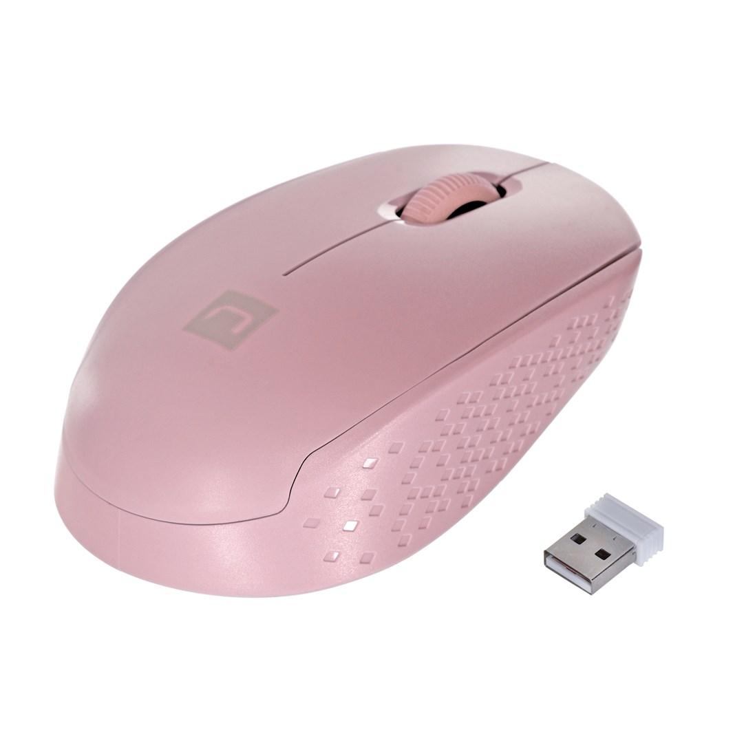 Trådløs mus NATEC Stork - optisk 1.600 DPI, pink billede