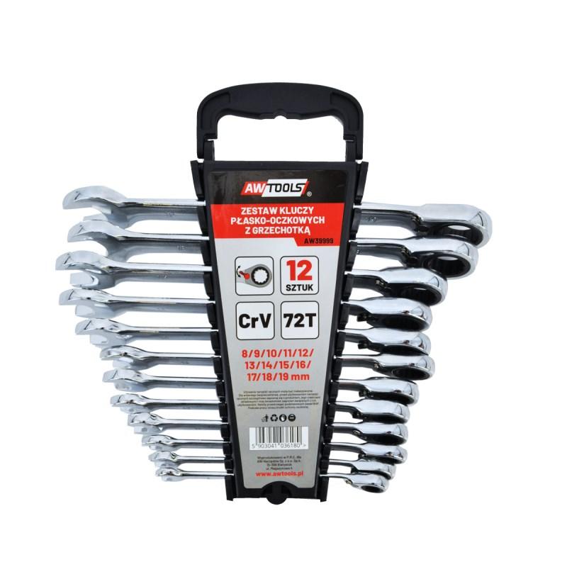 Ratschenøglesæt 12 dele - AWTOOLS