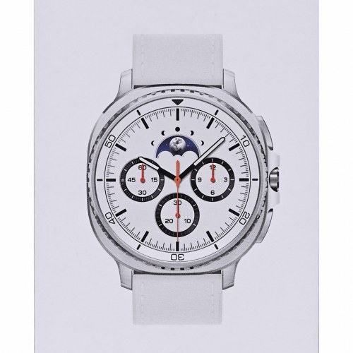 Smartwatch Samsung Galaxy Watch 8 Classic 46 mm - sølv/hvid, 4G, AMOLED
