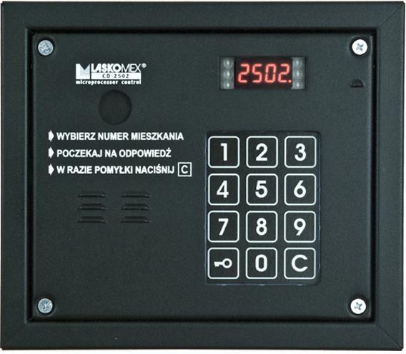 Dørtelefon panel Laskomex CP-2503R – sort med lyd og RFID-nøglelæser billede