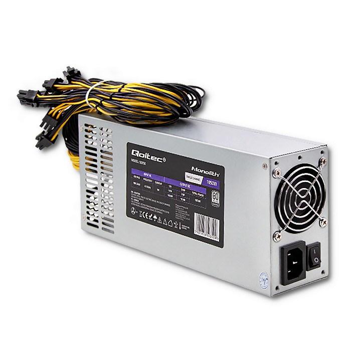 Strømforsyning til PC Qoltec 1850 W – grå billede