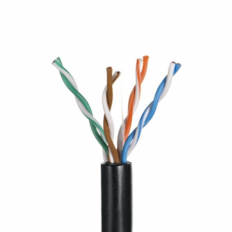 Netværkskabel Cat5e U/UTP 305 m - Q-LANTEC, sort billede