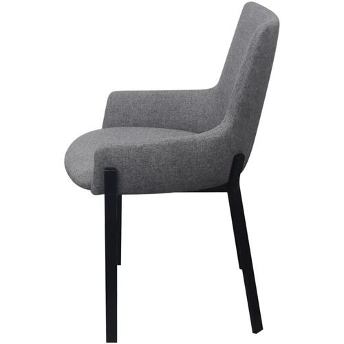 Spisebordsstole 6 stk. stof lysegrå