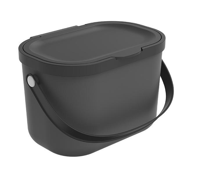 Affaldssorteringsspand 3,2 l - rotho Albula, antracit billede