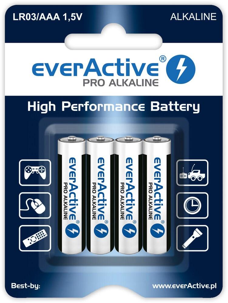 AAA batterier alkaline everActive Pro – 4 stk. (LR03, 1,5 V) billede