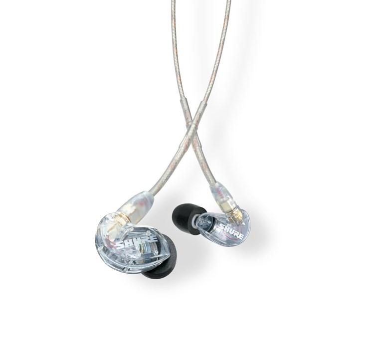 In-ear høretelefoner Shure SE215 Pro - kablet, gennemsigtig - til scene/studie