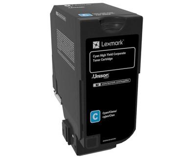 Tonerpatron cyan – Lexmark 74C2HCE, høj kapacitet, original billede