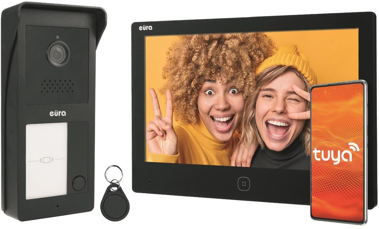 Videodørtelefon eura VDP-49A3-2TY – sort, Tuya billede