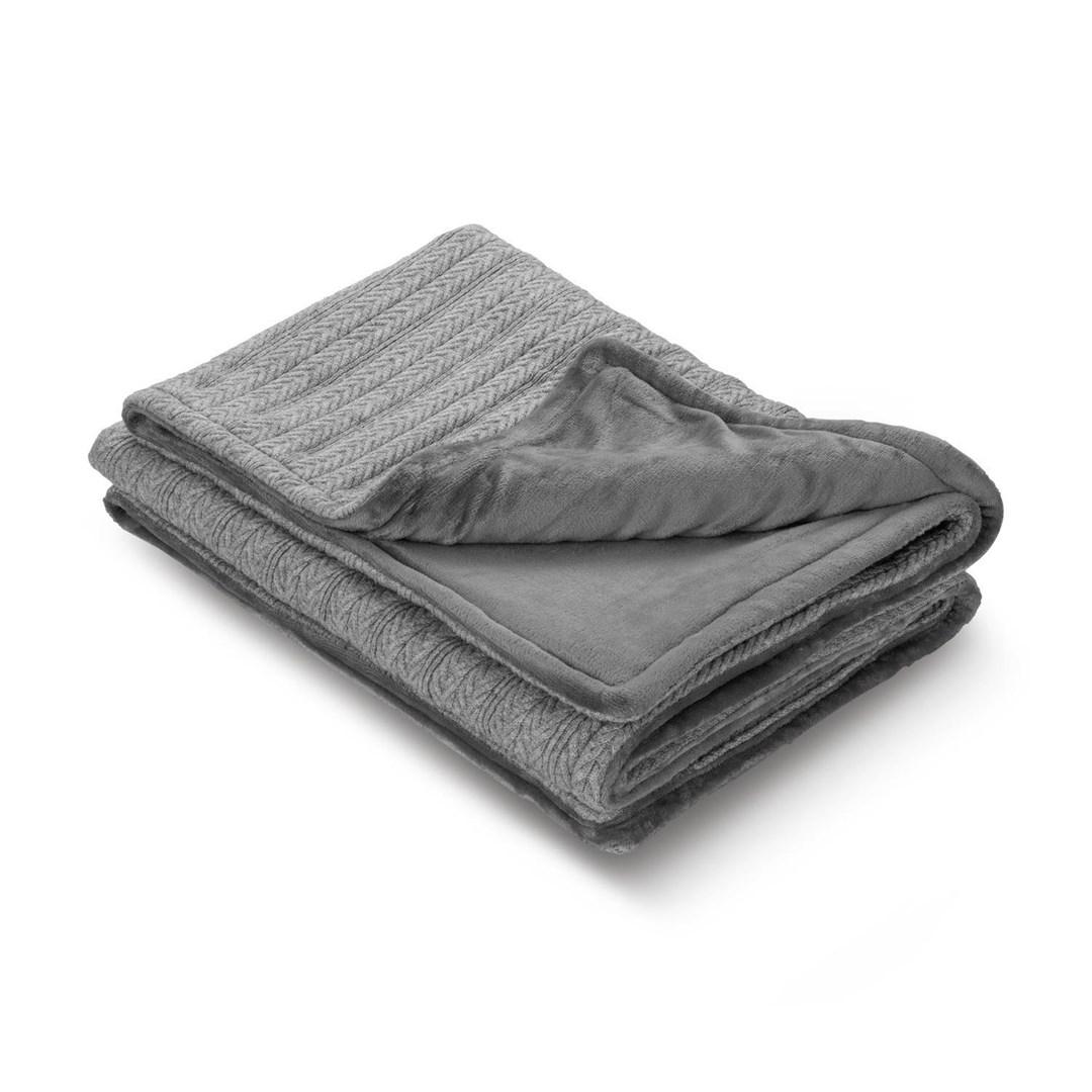 Varmetæppe - Medisana HB 680, 120 W, grå plysfleece, 160 × 120 cm billede