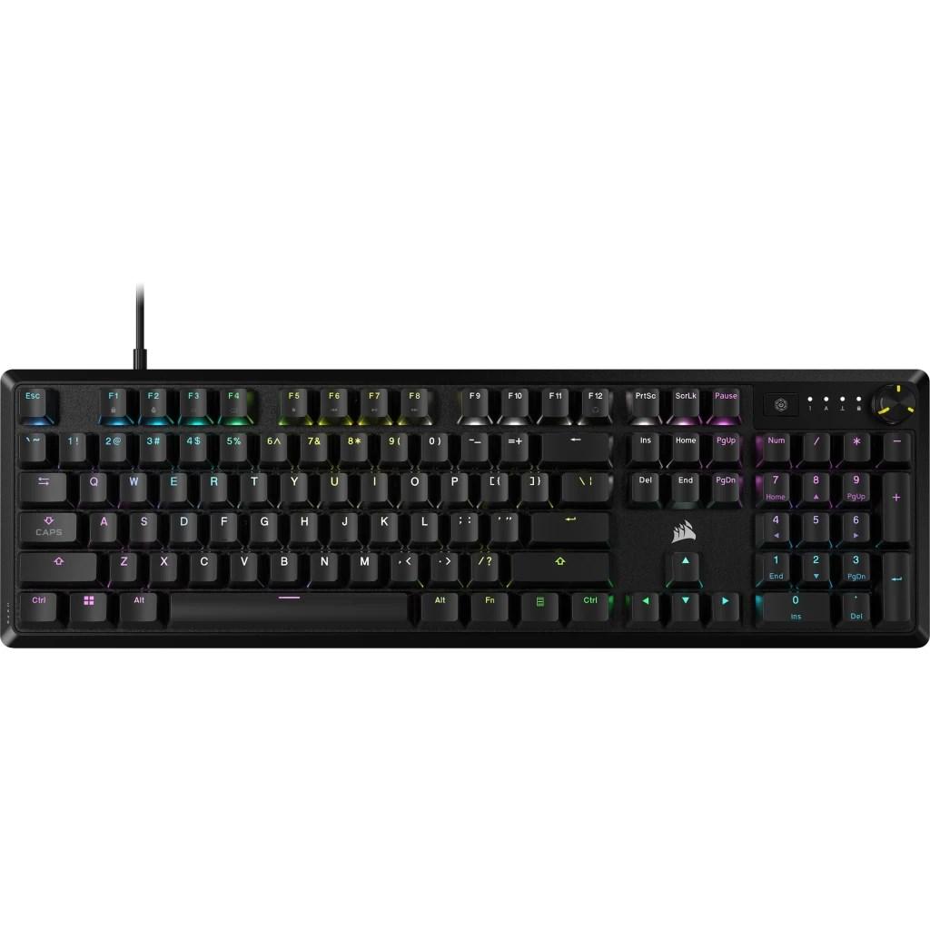 Gaming tastatur Corsair K70 CORE RGB, mekanisk, kablet, USB Type-A, sort, MLX Red billede