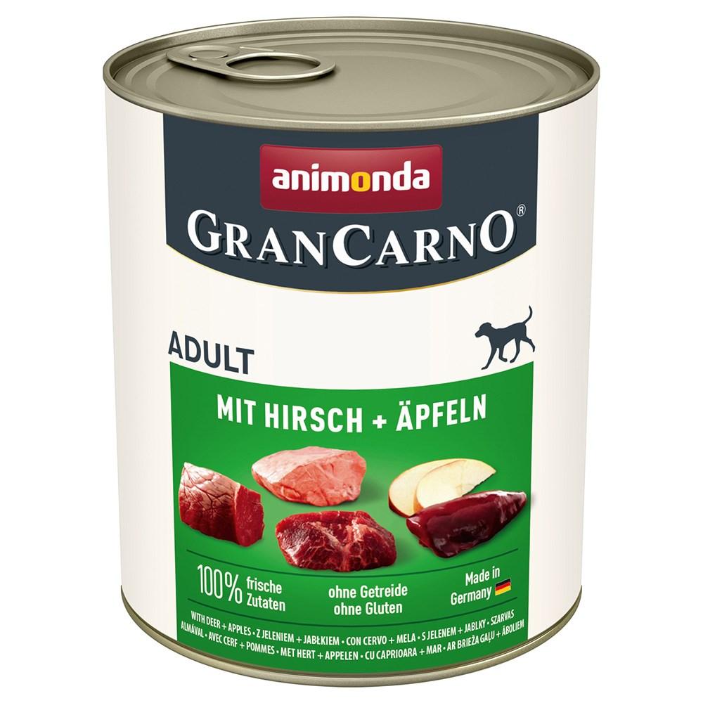 Hundefoder vådfoder animonda GranCarno Adult – hjort og æble, 800 g billede
