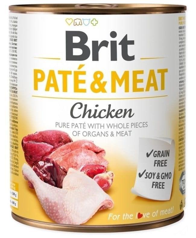 Hundefoder vådfoder Brit Paté & Meat – kylling 800 g billede
