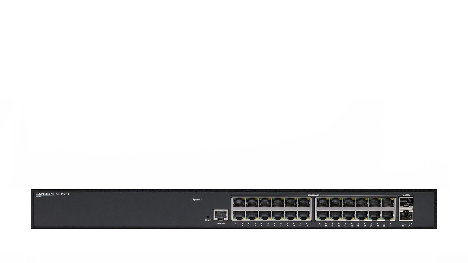 Netværksswitch LANCOM GS-3126X Managed L3 Gigabit 1U - sort billede