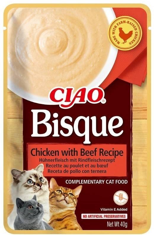 Kattesnacks INABA Ciao Bisque – Kylling med oksekød, 40 g billede