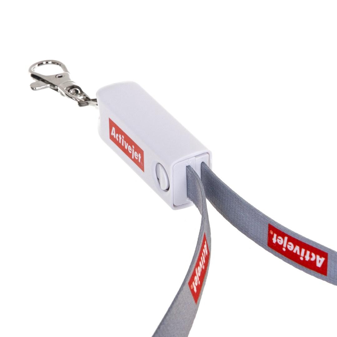 Nøglering lanyard med 3‑i‑1 opladerkabel – Activejet