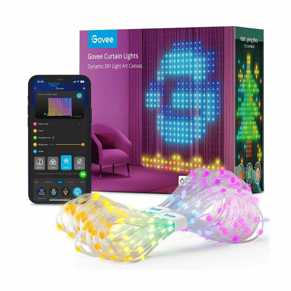 LED lysslynge til gardin - Govee Curtain Lights 2 m, multicolor billede