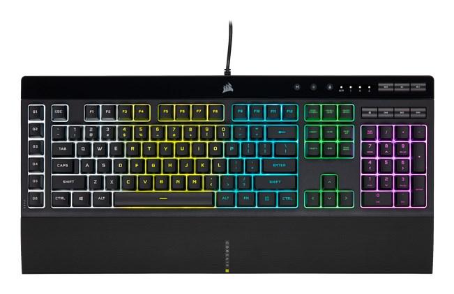 Gaming tastatur Corsair K55 RGB PRO – USB, fuld størrelse, US QWERTY, sort billede