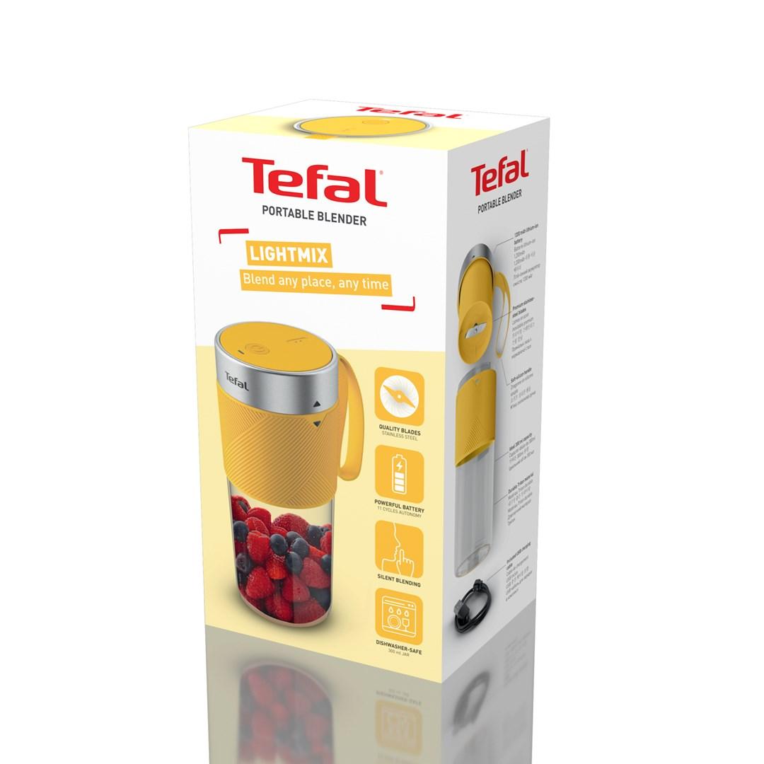 Bærbar blender Tefal Lightmix BL1C0230 - 0,3 l - rustfrit stål/gul billede