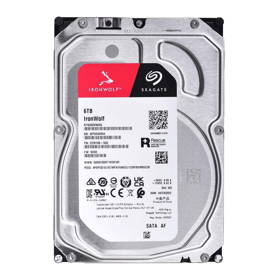Harddisk Seagate IronWolf 6 TB 3,5" SATA III - 256 MB cache billede