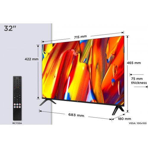 Smart TV TCL 32" QLED Full HD Android TV (sort)