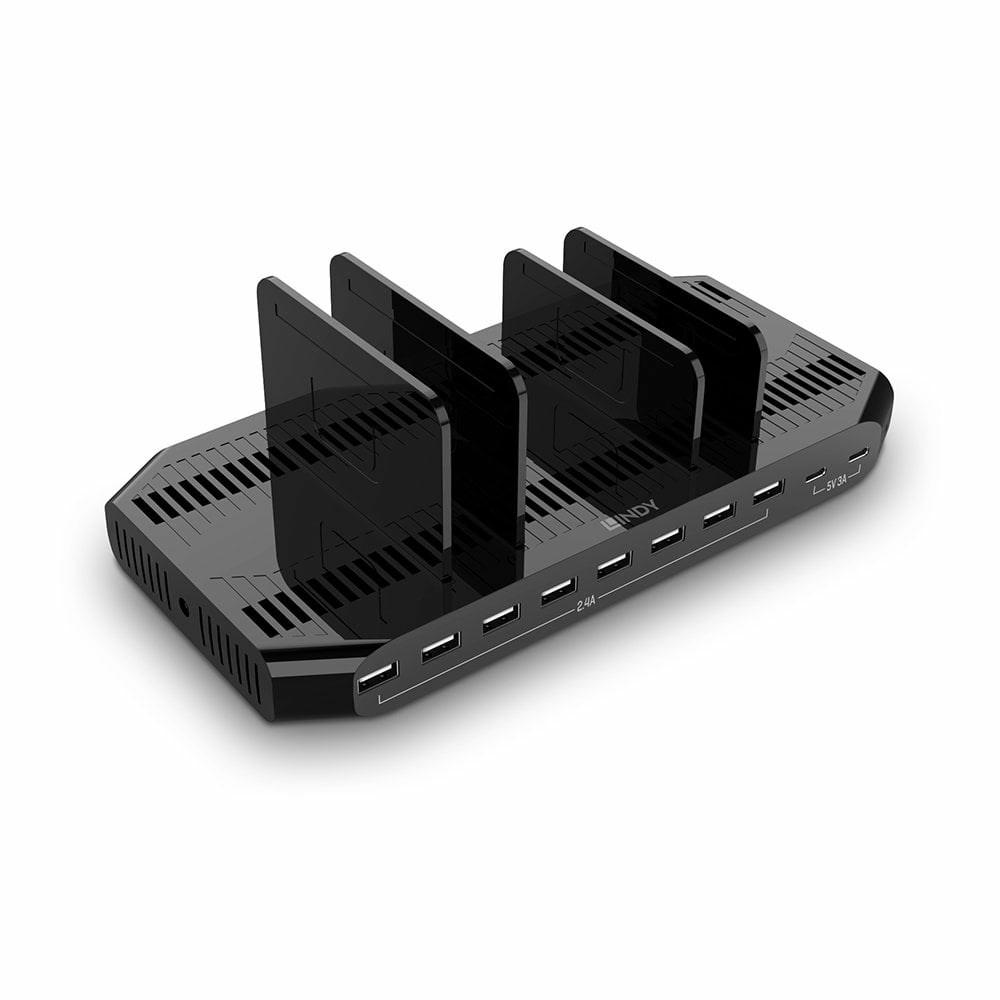 USB opladerstation 120 W - LINDY 10-ports billede