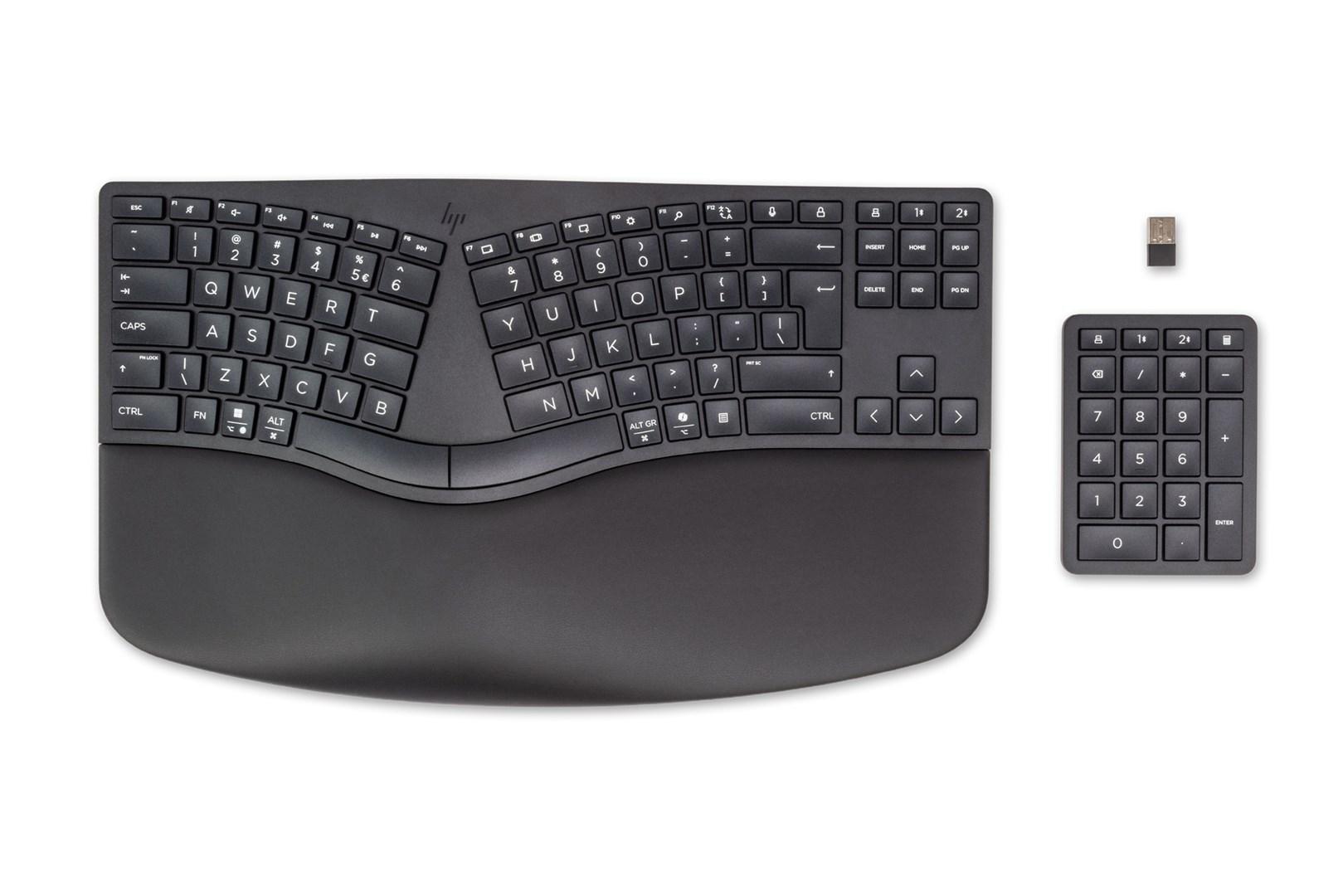 Ergonomisk trådløst tastatur - HP 960 billede
