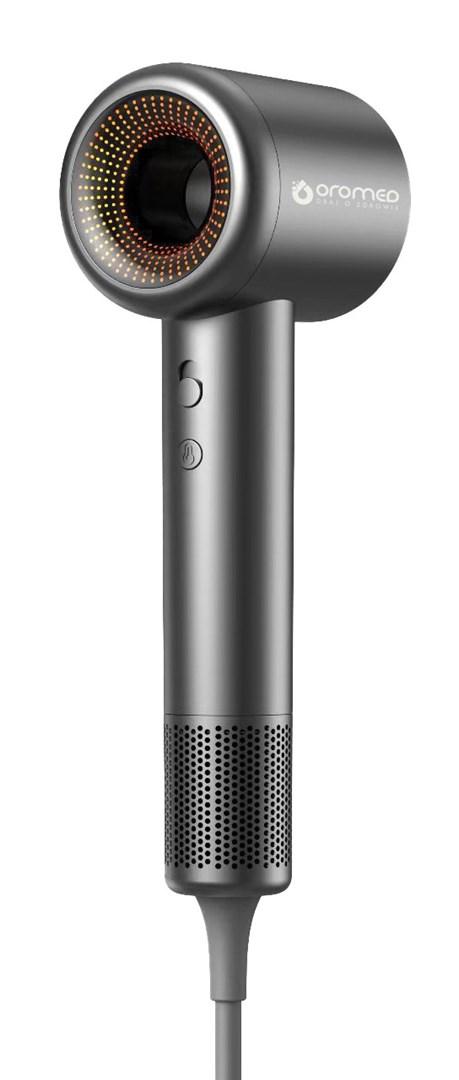 Hårtørrer – oromed ORO-F9 Sonic, 1.600 W, grå/sølv billede