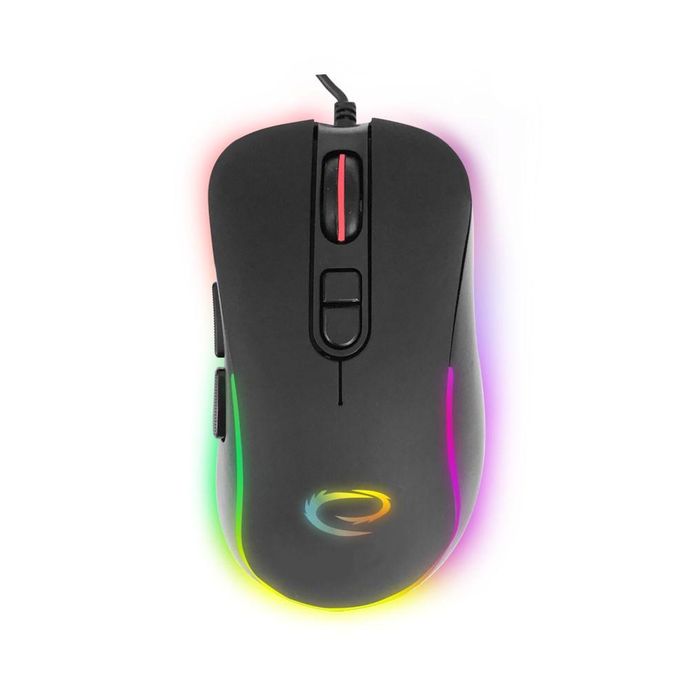 Gaming mus Esperanza EGM303 - højrehånd, USB-C, optisk, 2.400 DPI, RGB billede