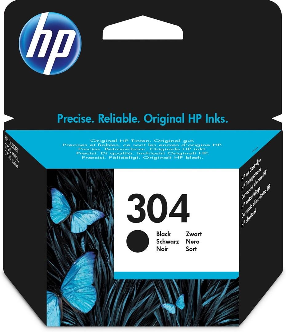 Blækpatron HP 304 sort – original billede