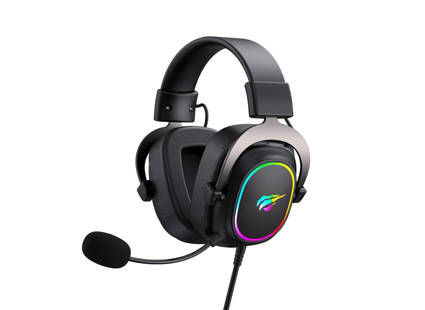 Gaming headset Havit H2002P, sort - kablet 7.1 surround billede