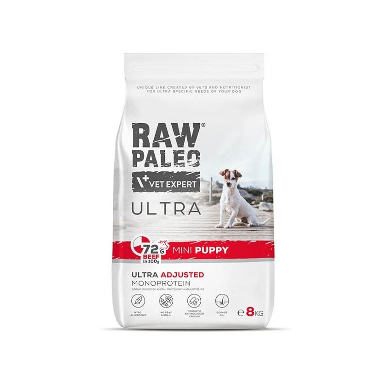 Hundefoder til hvalpe - VetExpert RAW Paleo Ultra Mini Puppy Okse, 8 kg billede
