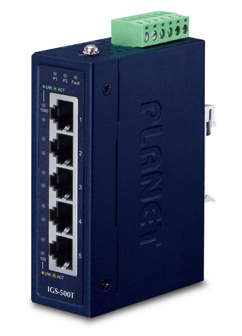 Netværksswitch Planet IGS-500T - unmanaged, 5x Gigabit, blå billede
