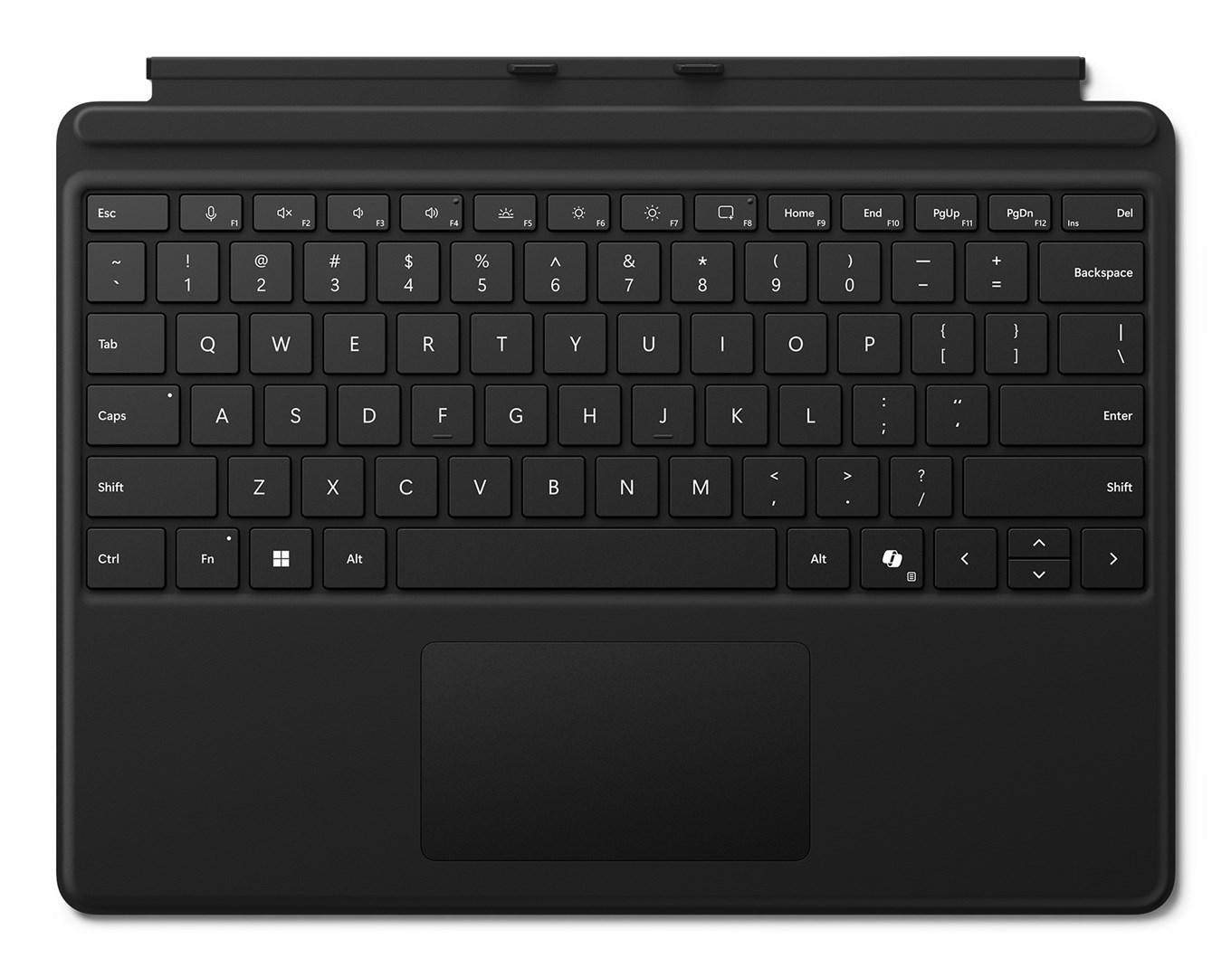 Tastatur til Surface Pro - Microsoft Type Cover, tysk, sort billede