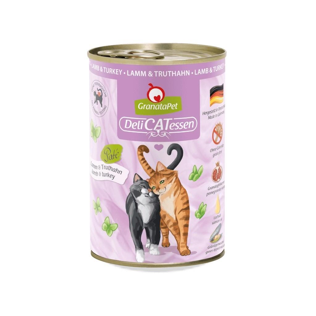 Vådfoder til kat – GranataPet DeliCATessen lam & kalkun 400 g billede