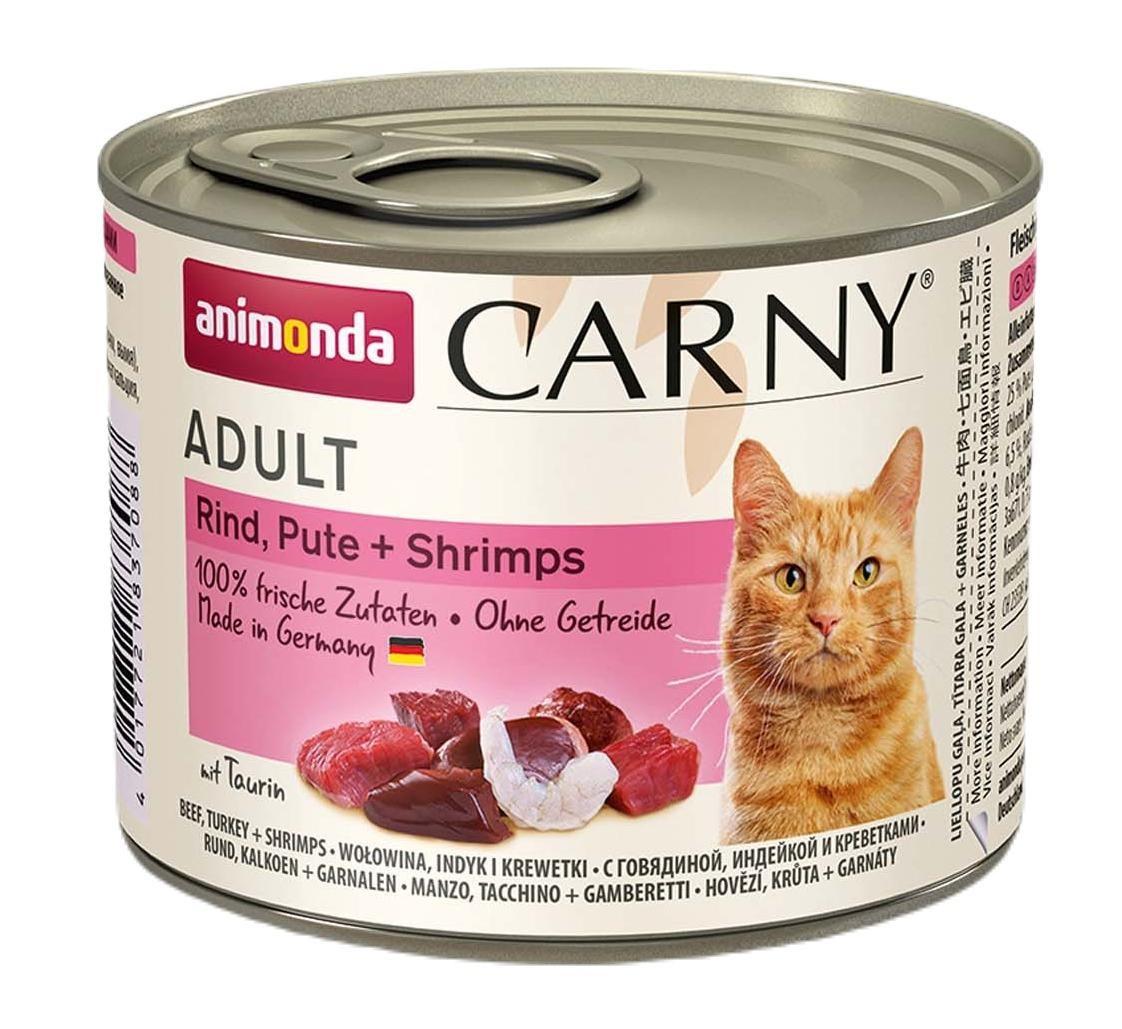 Vådfoder til kat – animonda Carny Adult okse, kalkun & rejer 200 g billede