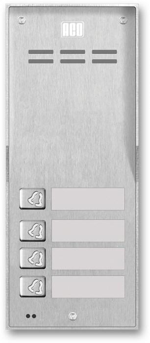 Dørtelefon panel til 4 boliger - ACO FAM-P-4NPACC, påbygget billede